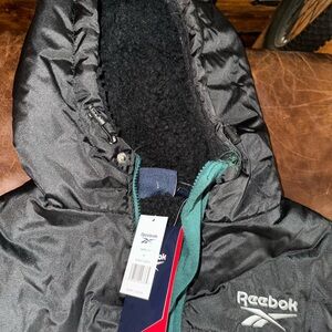 Reebok Green Black Jacket Windbreaker